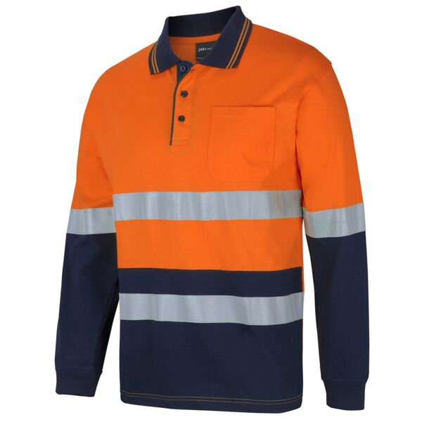 JB's wear HI VIS (D+N) L/S COTTON POLO 6DCPL HI VIS (D+N) L/S COTTON POLO Thumbnail