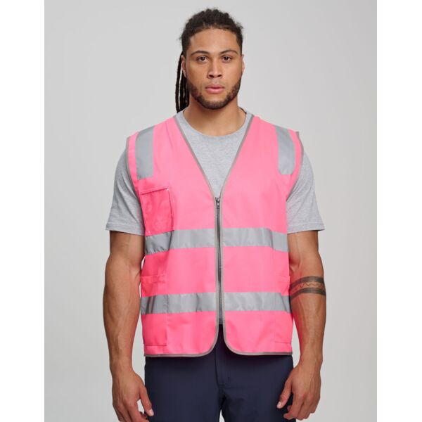 Shiny SW04 Unisex Hi-Vis Safety Vest with ID & Utility Pockets Pink SW04 SW04 Unisex Hi-Vis Safety Vest with ID & Utility Pockets Pink Thumbnail