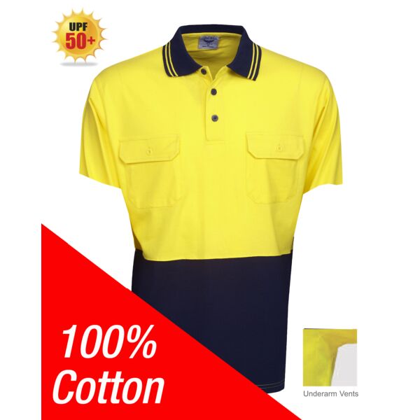100% Cotton Hi Vis Polo Short Sleeve Thumbnail