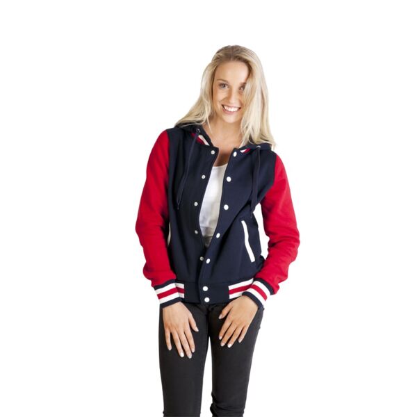 RAMO Ladies Varsity Jacket & Hood FB97UN Ladies Varsity Jacket & Hood Thumbnail