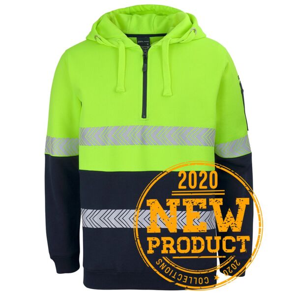 JB's wear HI VIS 1/2 ZIP SEGMENTED TAPE HOODIE 6HZSH HI VIS 1/2 ZIP SEGMENTED TAPE HOODIE Thumbnail