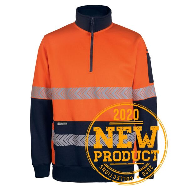 JB's wear HI VIS 330G 1/2 ZIP SEGMENTED TAPE FLEECE 6DPS HI VIS 330G 1/2 ZIP SEGMENTED TAPE FLEECE Thumbnail