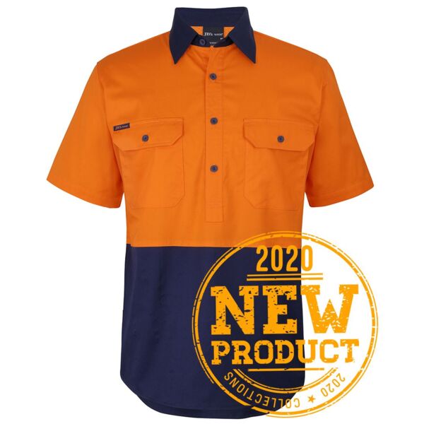 JB's wear HI VIS CLOSE FRONT S/S 150G WORK SHIRT 6HVCW HI VIS CLOSE FRONT S/S 150G WORK SHIRT Thumbnail