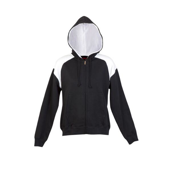 Ladies/Juniors Shoulder Contrast ZIP Hoodie Thumbnail