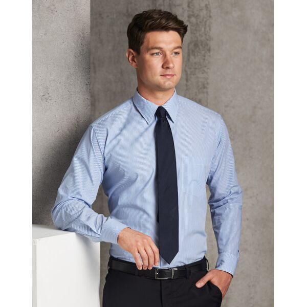 Shiny Men's Balance Stripe Long Sleeve Shirt M7232 Men's Balance Stripe Long Sleeve Shirt Thumbnail